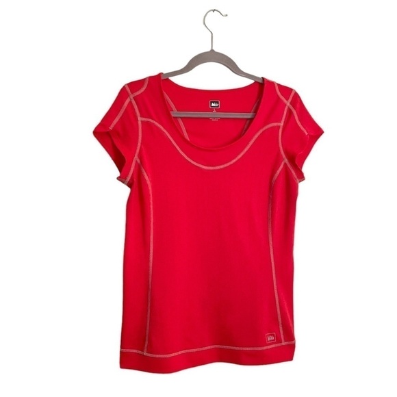 REI Women’s Fleet Crew Top L Red - Picture 1 of 8